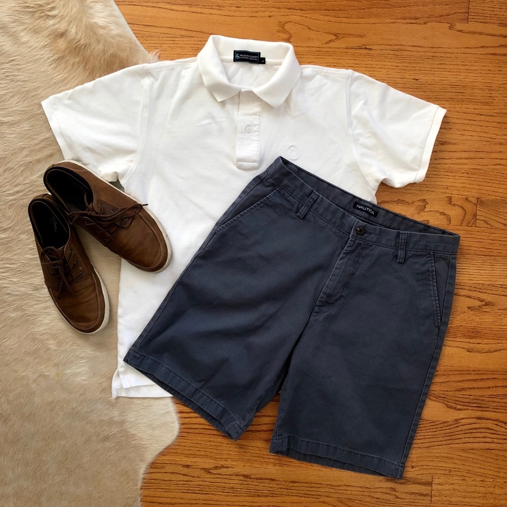 Nautica Flat Front Navy Shorts